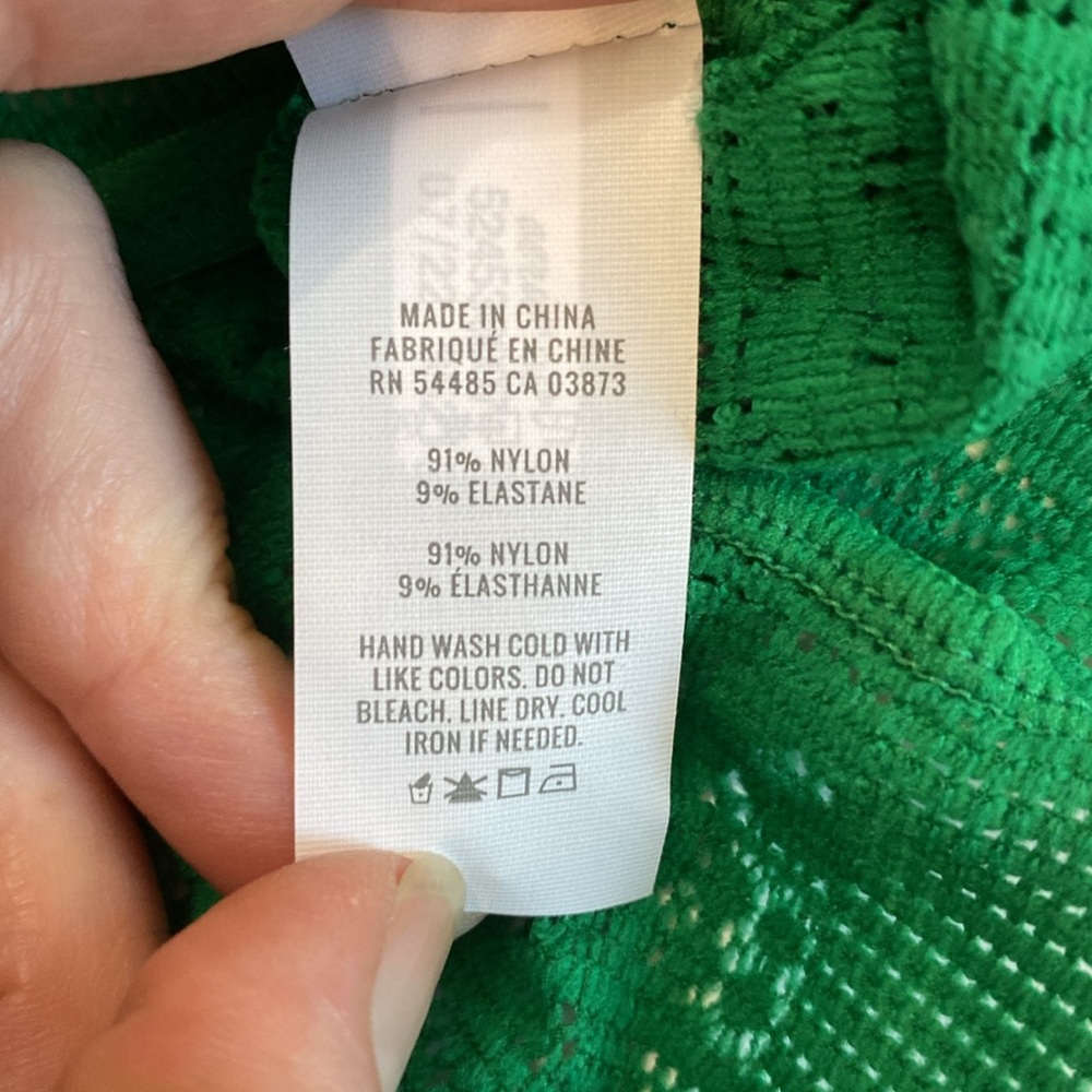 Aerie Cable Lace Longline Bralette Size Medium Emerald Green - Picture 10 of 11